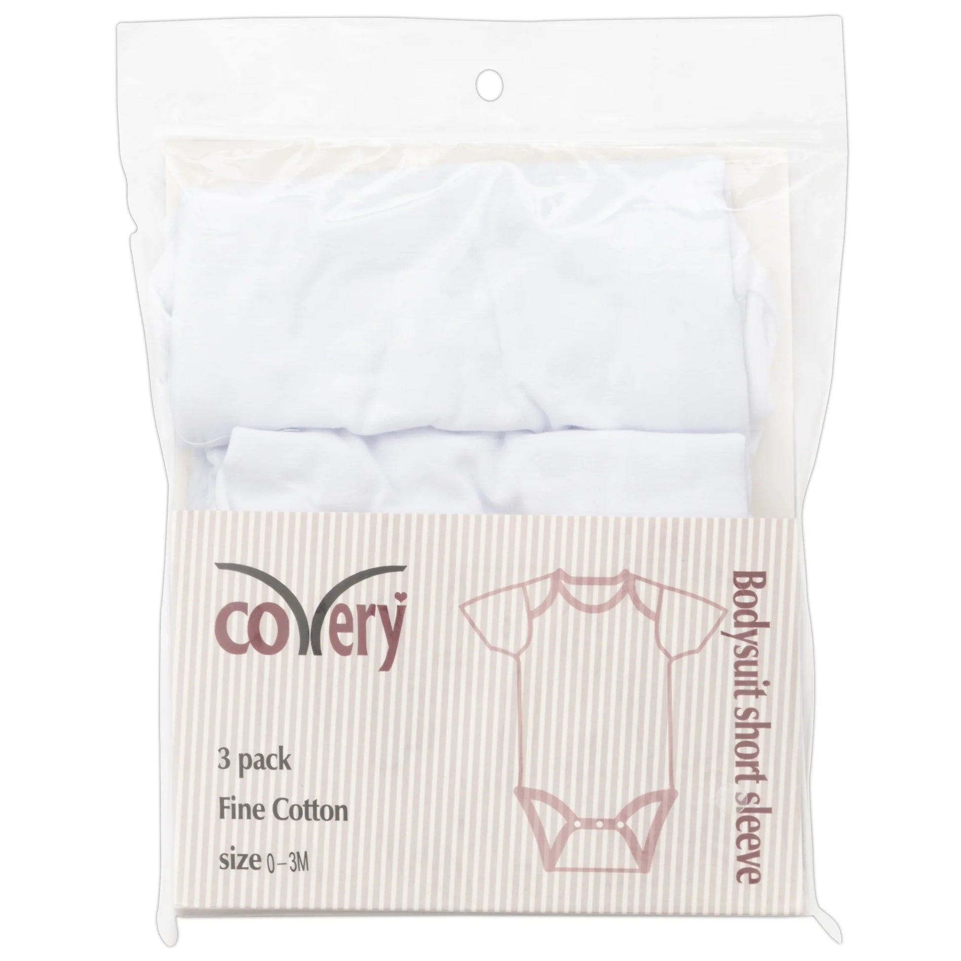 Covery White Short Sleeve Onesie - 3 Pack -