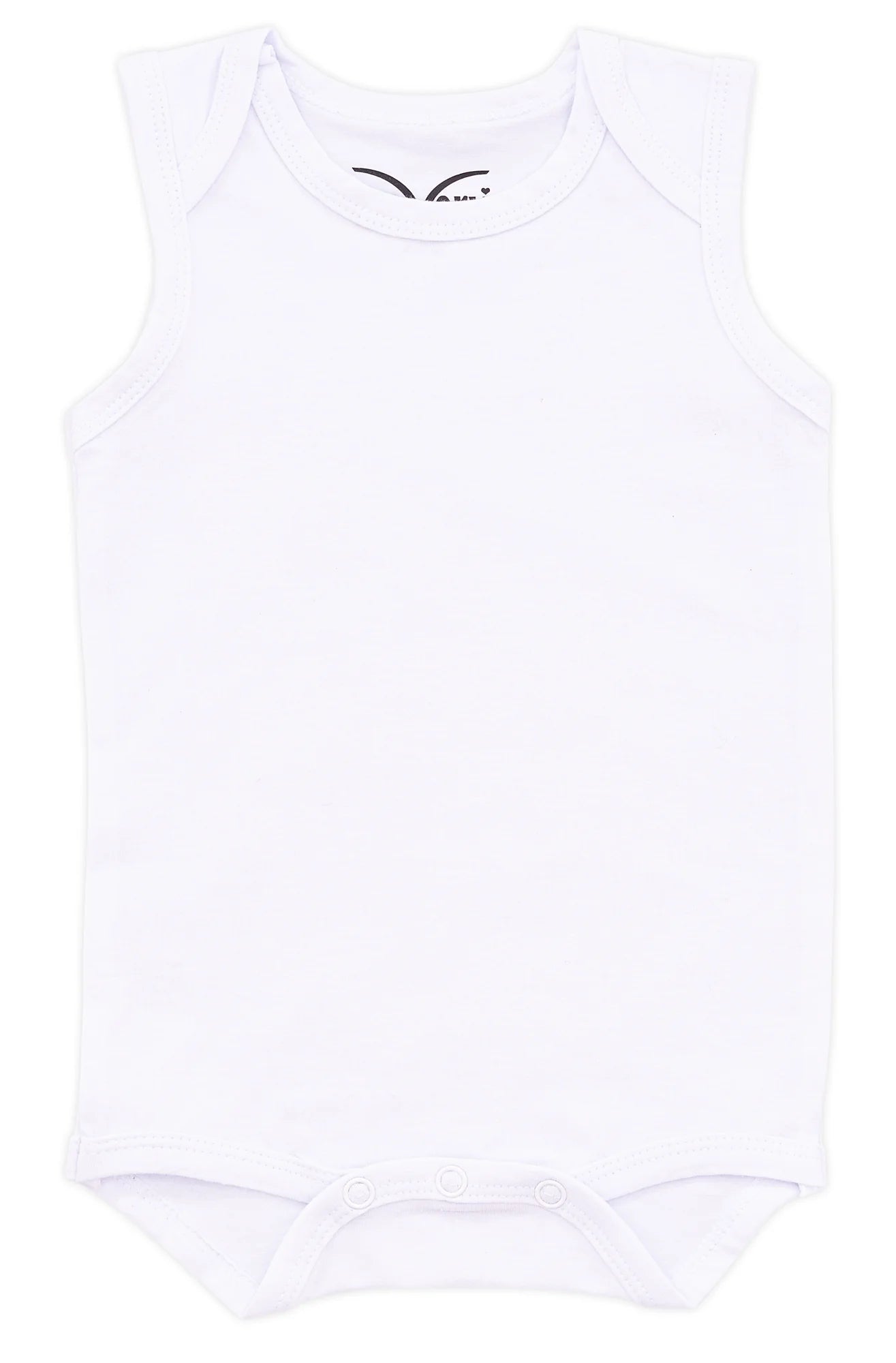 Covery White Sleeveless Onesie - 3 Pack -