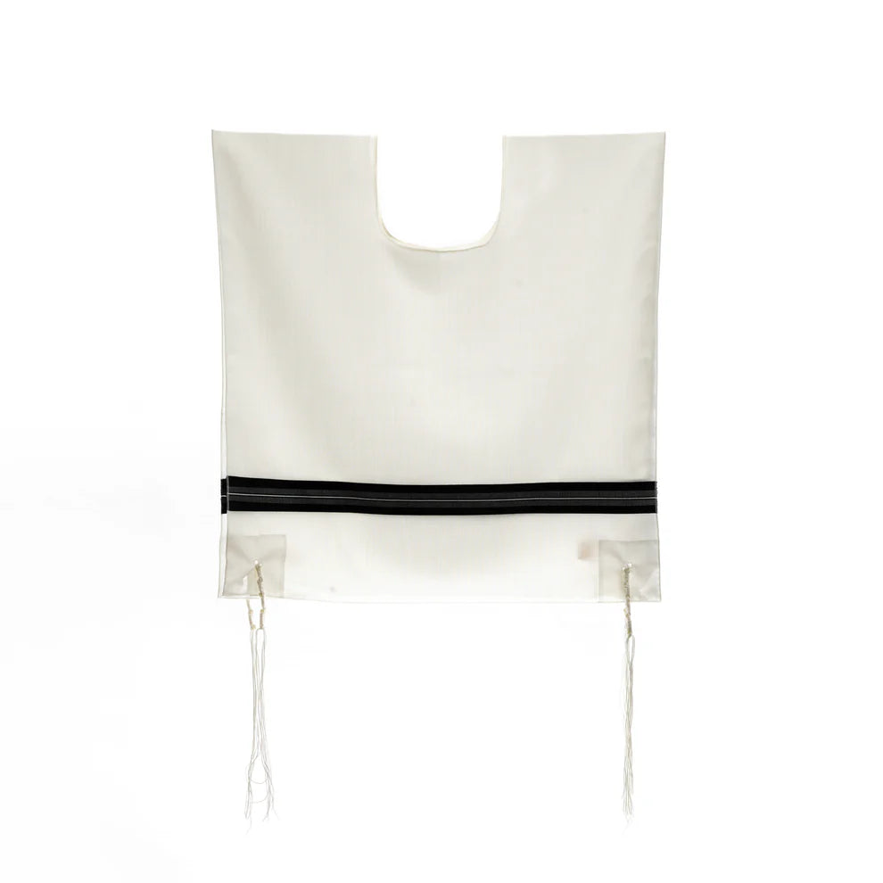 Mofes Wool Tzitzis - Chabad -  Avodas Yad - 2 Holes - Round Neck -