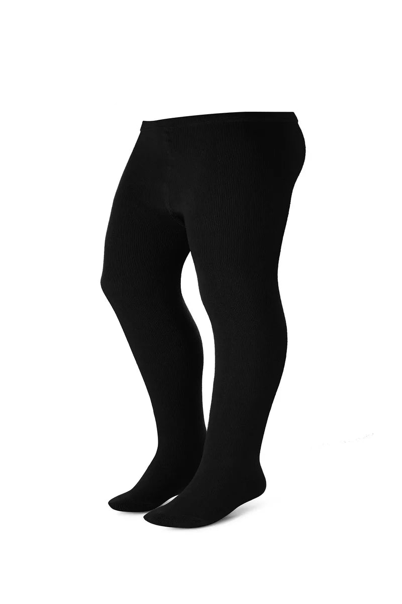Zubii Flat Knit Cotton Tights - Wide Fit -