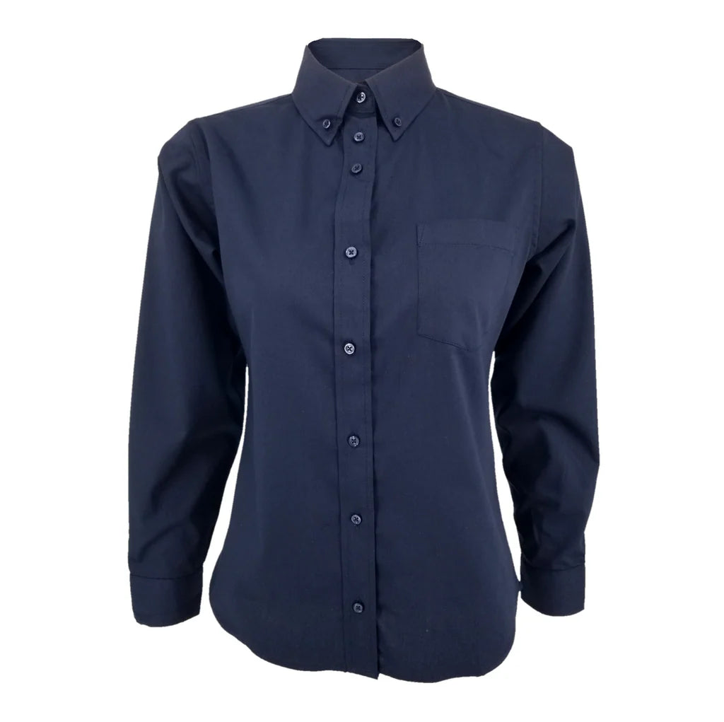 BY Styles Girls Navy Oxford Blouse - G4478 -