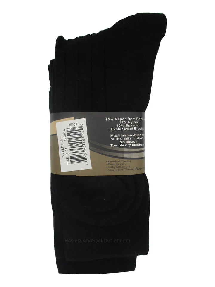 Florence Mens Cotton Bamboo Dress Rib Socks - 3 Pack - 190 -