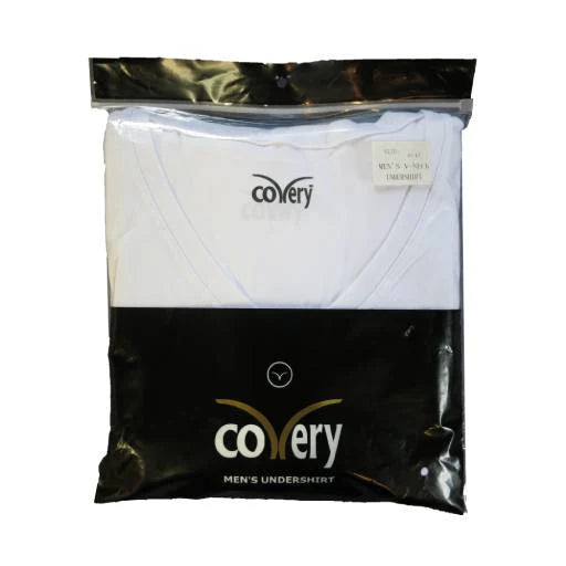Covery Mens V-Neck Undershirts - 3 Pack -