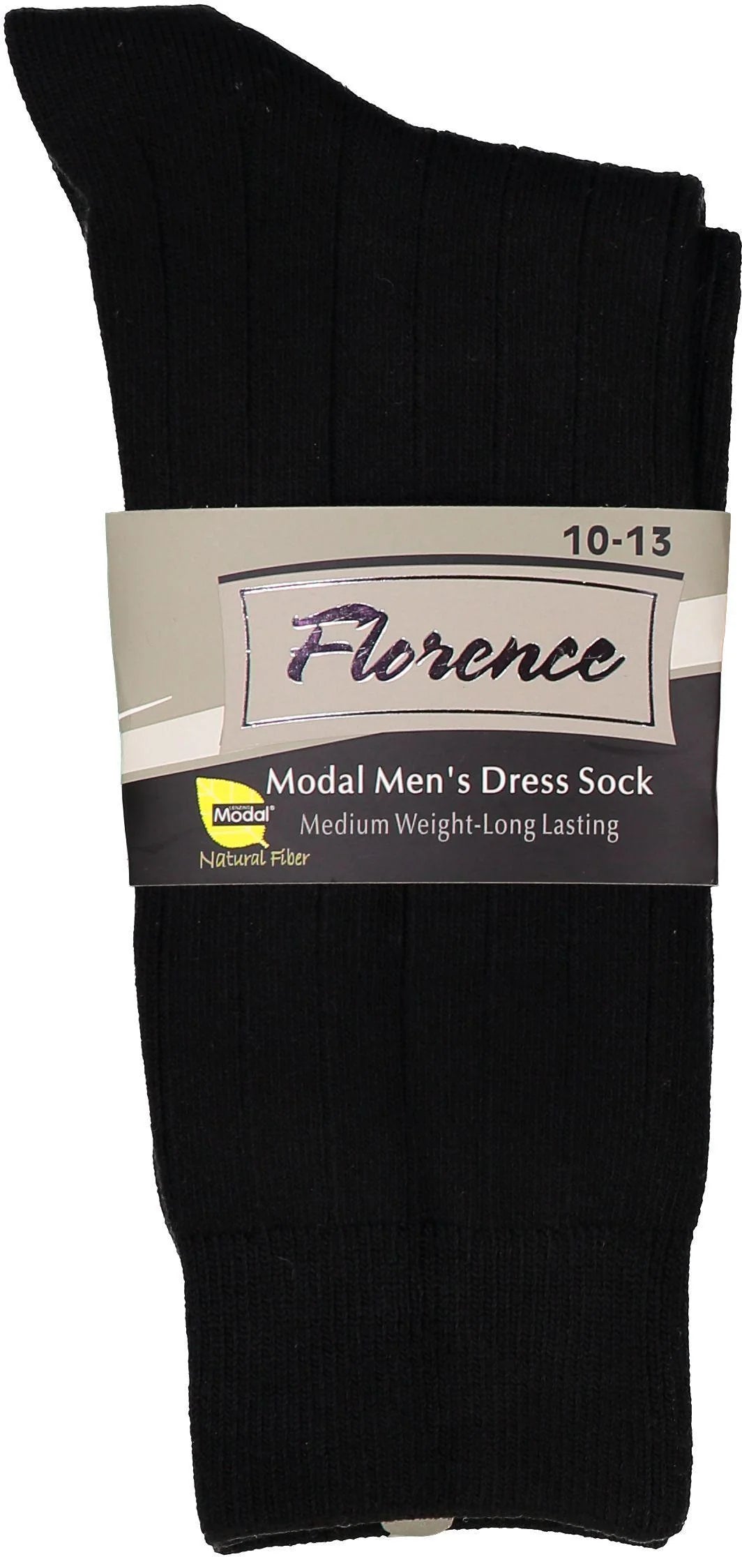Florence Mens Modal Dress Rib Socks - Medium Weight - 270 -