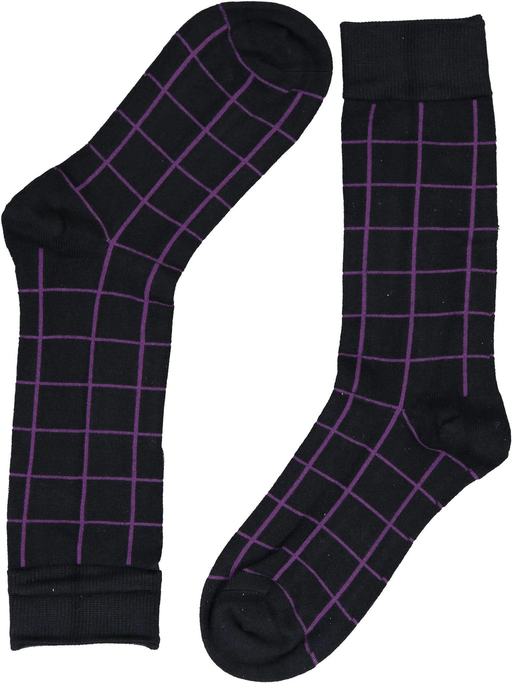Florence Mens Modal Dress Socks - Colored Plaid - Light Weight - 225 -