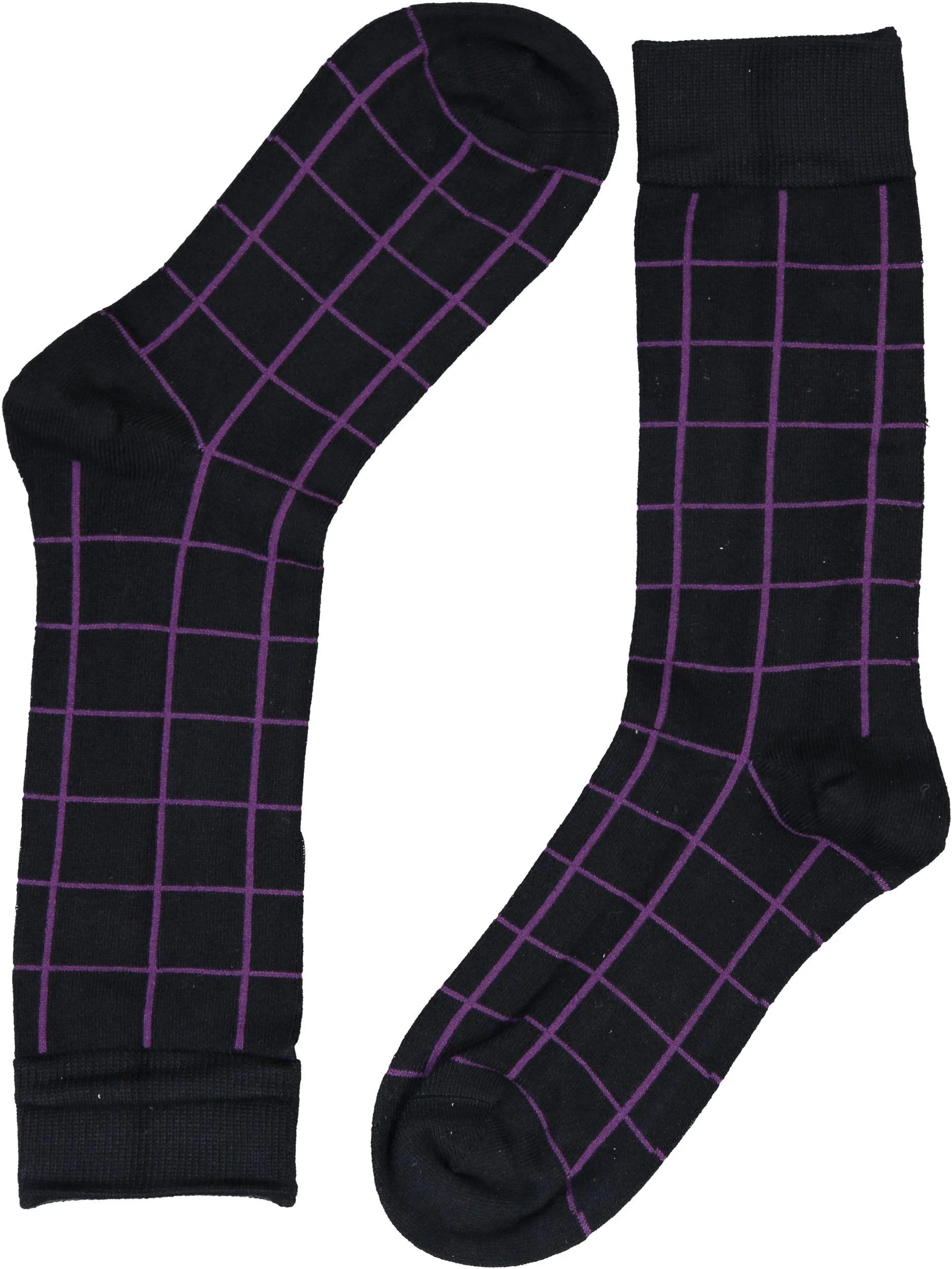 Florence Mens Modal Dress Socks - Colored Plaid - Light Weight - 225 -