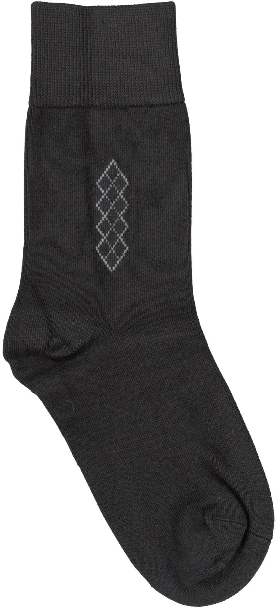 Florence Mens Modal Dress Socks - Grey Argyle - 288 -