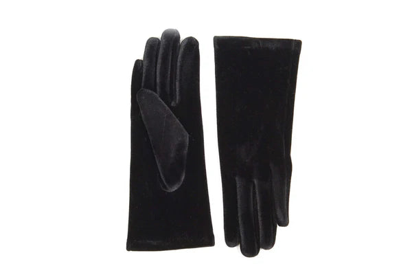 Zehu Ladies Black Velvet Gloves