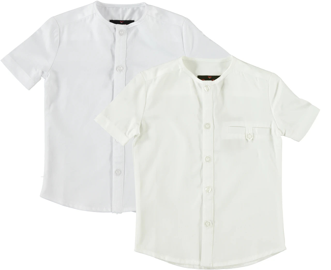 Ben Hugo Boys Cotton Shirt - No Collar - Short Sleeve - 470S -