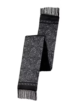 Lucci Mens Silk & Faux Fur Scarf -
