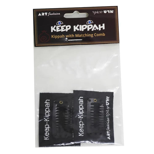 Keep Kippah - Clips With Sticker - 2 Pack - Black