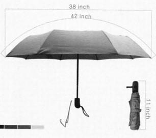 Conch Auto-Open 42" Compact Umbrella - Asst Colors