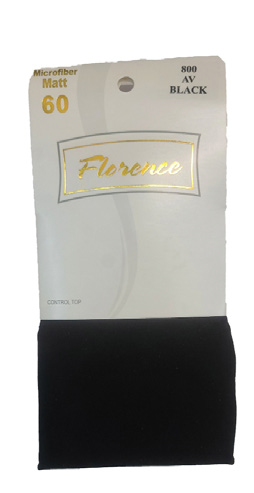 Florence Womens Matte Microfiber Control Top Tights - 60 Denier - 800 -