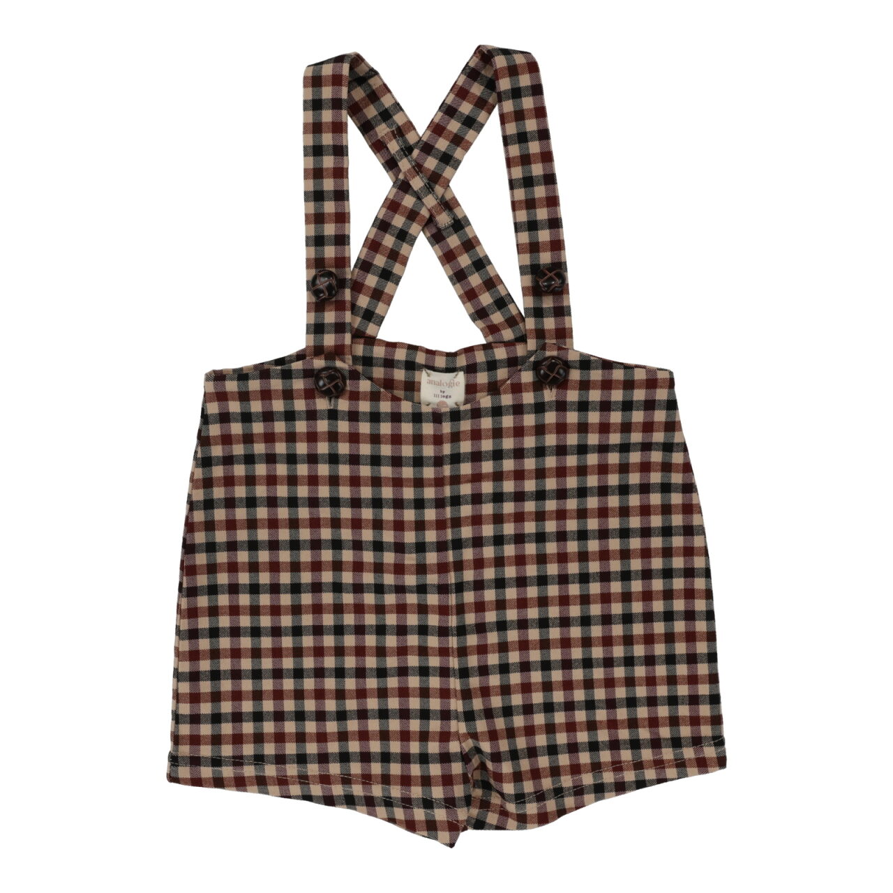 Analogie Plaid Suspender Shorts - FW24 -