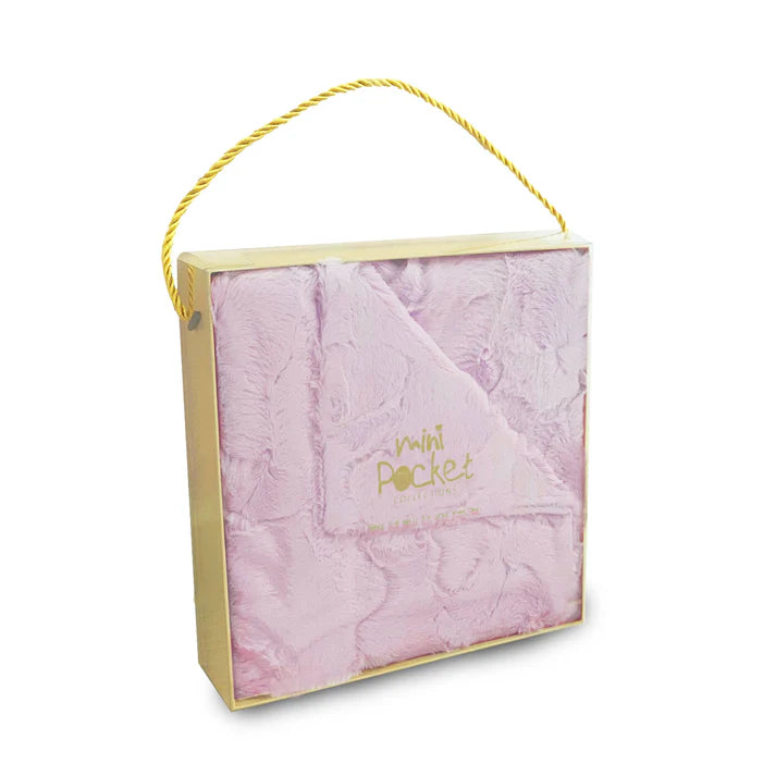 Mini Pocket Faux Fur Royal Blanket in Gift Box -