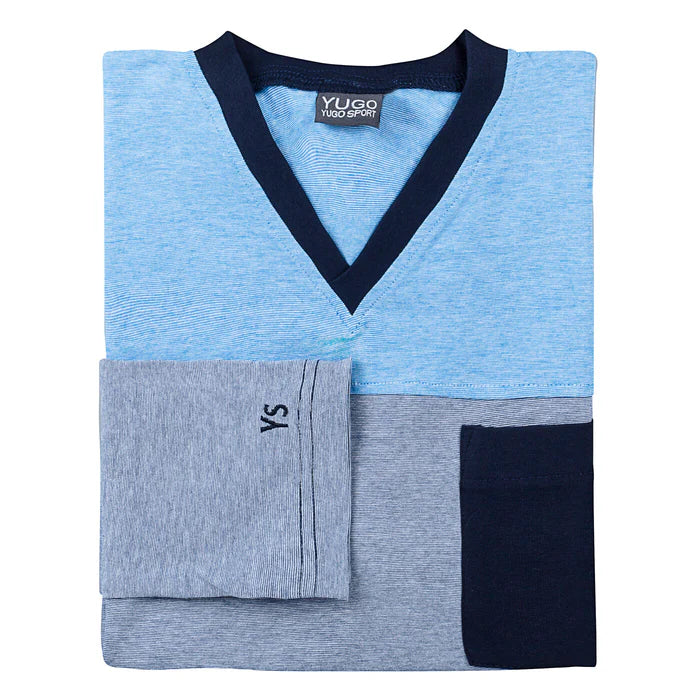 Yugo Sport V-Neck Knit Pajamas - 9195 -