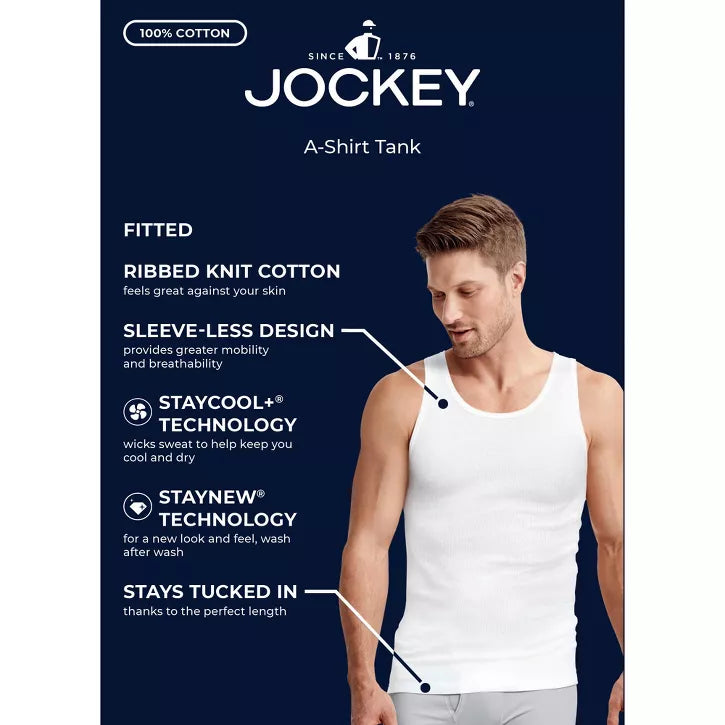 Jockey® Mens Sleeveless A-Shirt - 4 Pack - 9226 -