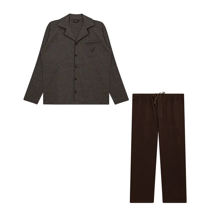 Yugo Sport Button Down Knit Pajamas - Large Collar - 9392 -