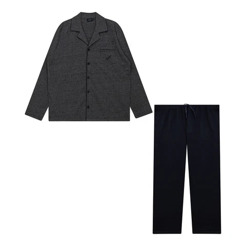 Yugo Sport Button Down Knit Pajamas - Large Collar - 9392 -