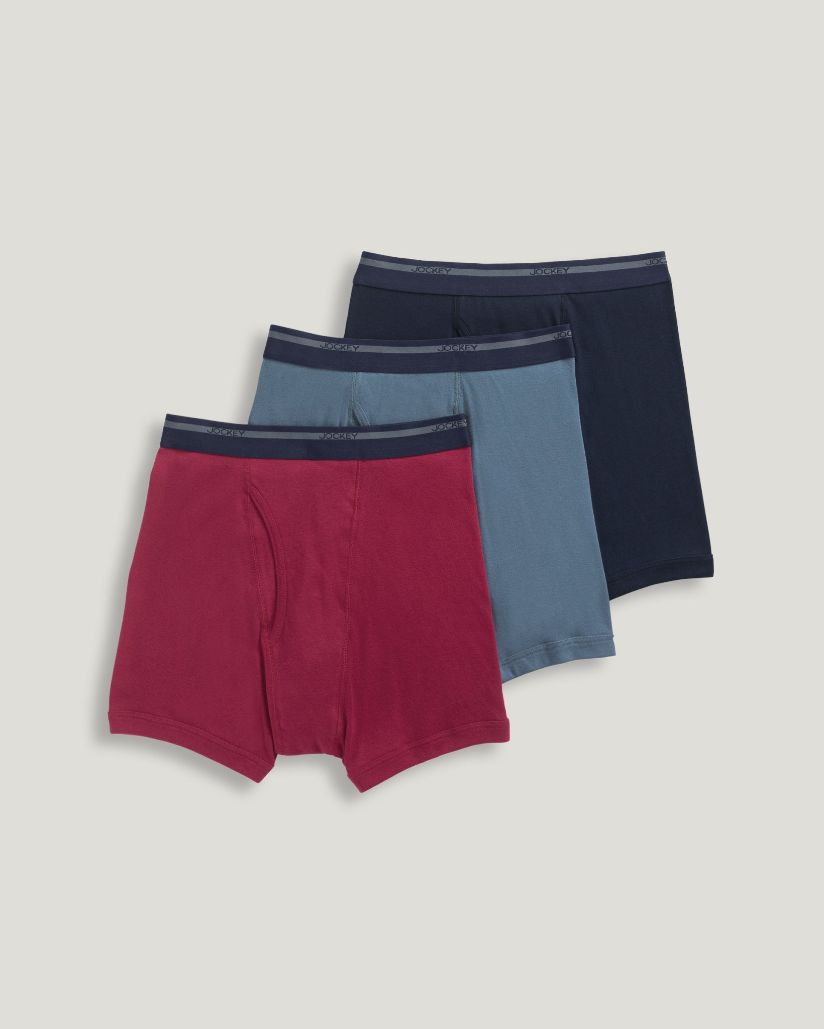 Jockey Mens Full Rise Boxer Briefs - 3 Pack - 9977 -