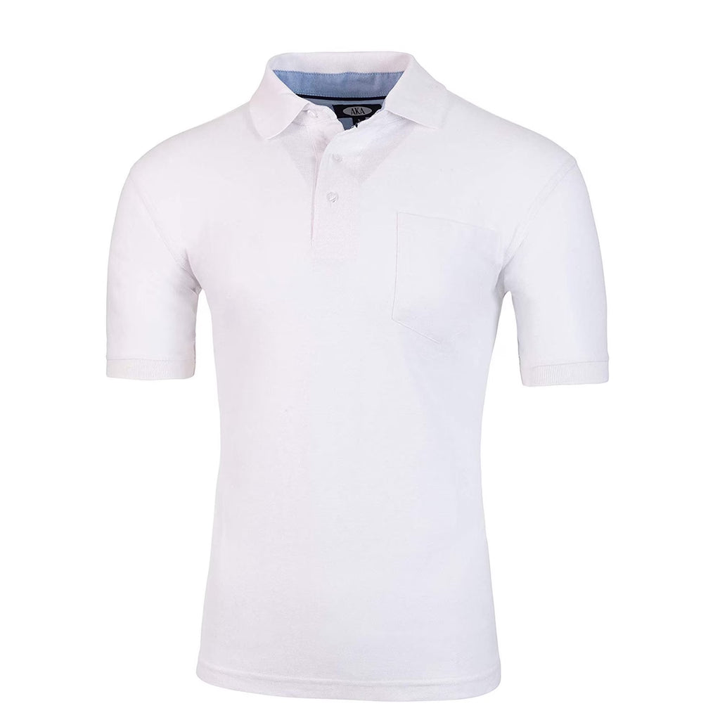 AKA Mens Short Sleeve Polo Shirt - W/ Pockets -