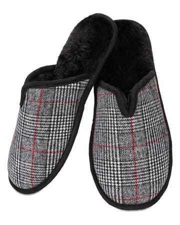 MeMoi Mens Plush Plaid Slippers - AZP08320 -