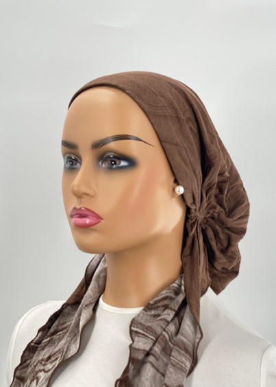 Ahead Headwear Water Marble Pre-tied Headscarf - 2415 - FW24 -