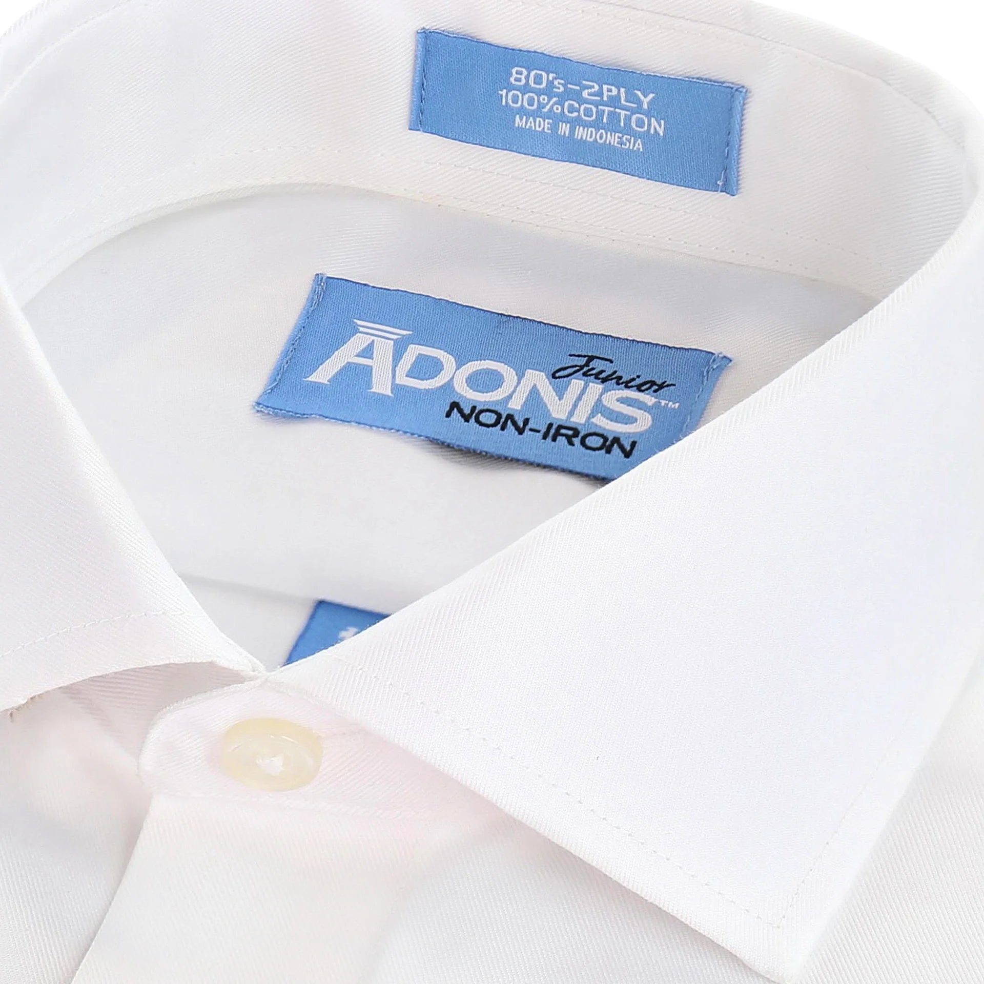 Adonis Mens 100% Cotton Non-Iron White Shirt - French Cuffs - Supima Stretch -