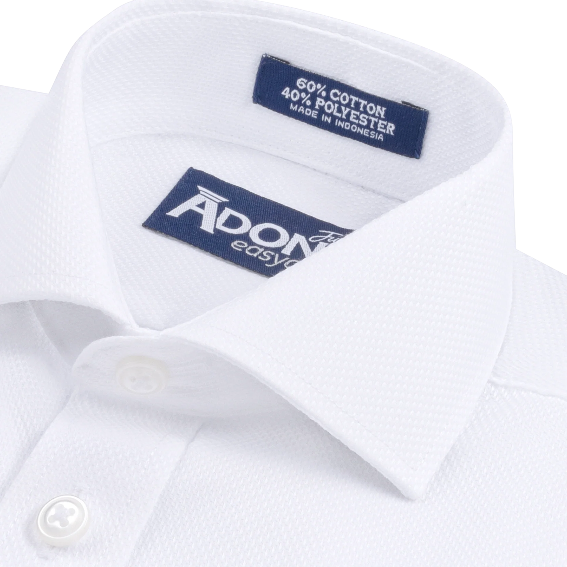 Adonis Boys Cotton Blend Easy Care White Shirt - Barrel Cuffs - Spark - Husky Fit -