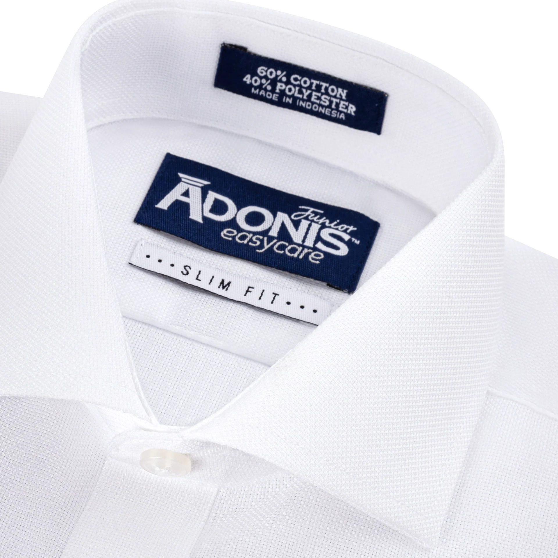 Adonis Mens Cotton Blend Easy Care White Shirt - Barrel Cuffs - Monarch -