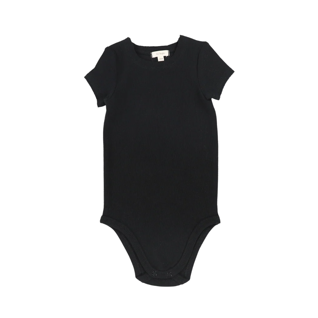 Lil Legs Ribbed Short Sleeve Onesie -