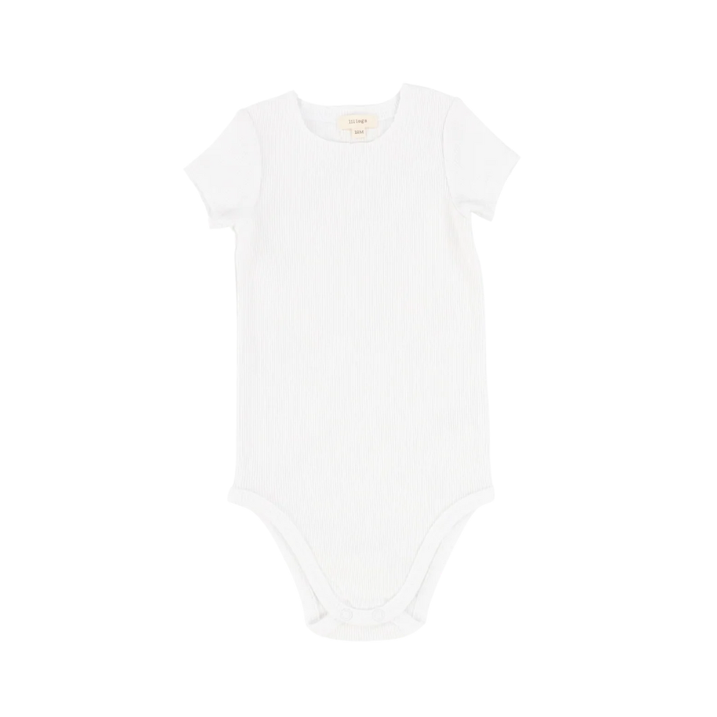 Lil Legs Ribbed Short Sleeve Onesie -