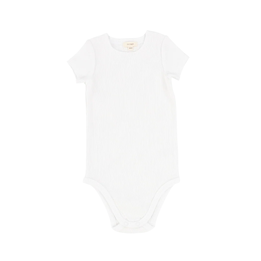 Lil Legs Ribbed Short Sleeve Onesie -