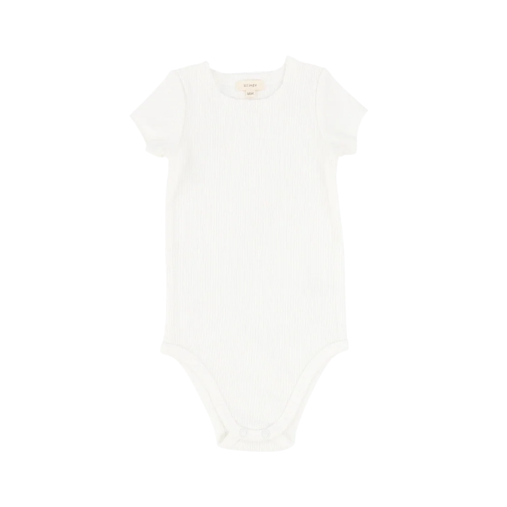 Lil Legs Ribbed Short Sleeve Onesie -