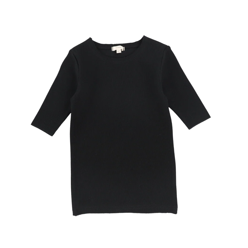 Lil Legs Ribbed 3/4 Sleeve Tee -