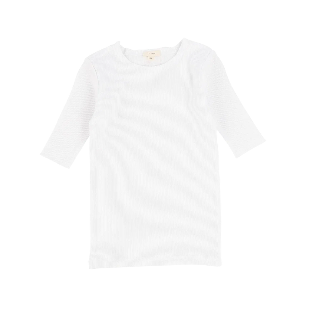 Lil Legs Ribbed 3/4 Sleeve Tee -