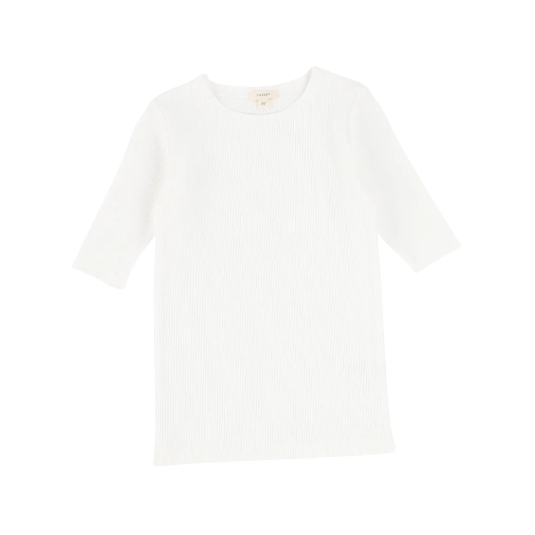 Lil Legs Ribbed 3/4 Sleeve Tee -
