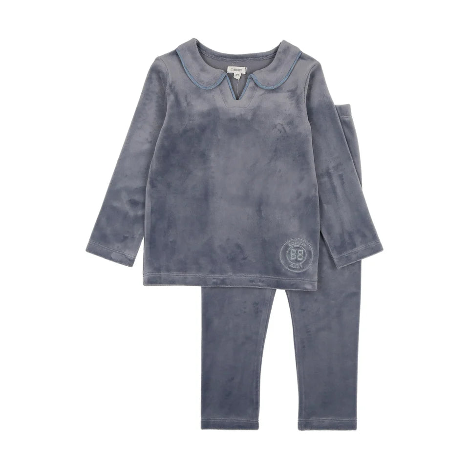 Bonjoy Velour Collar Emblem Pajamas - FW25 -