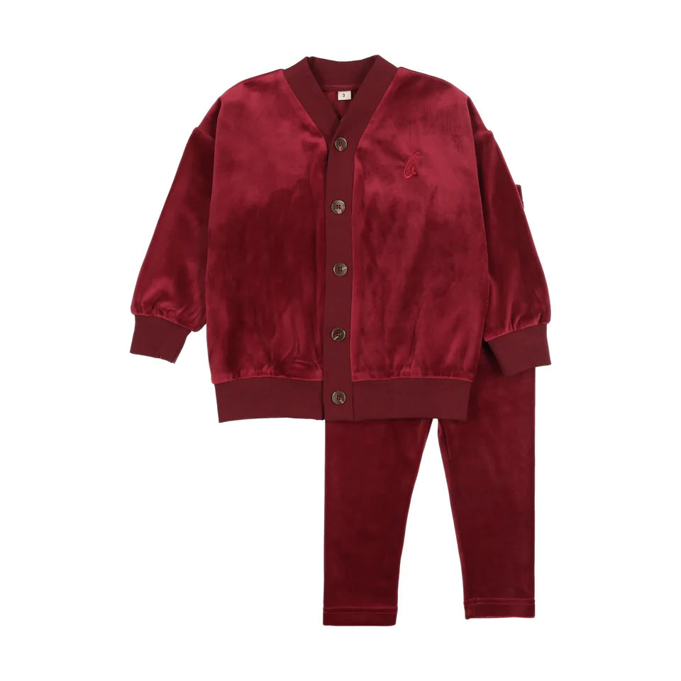 Bonjoy Velour Cardigan Set - FW25 -