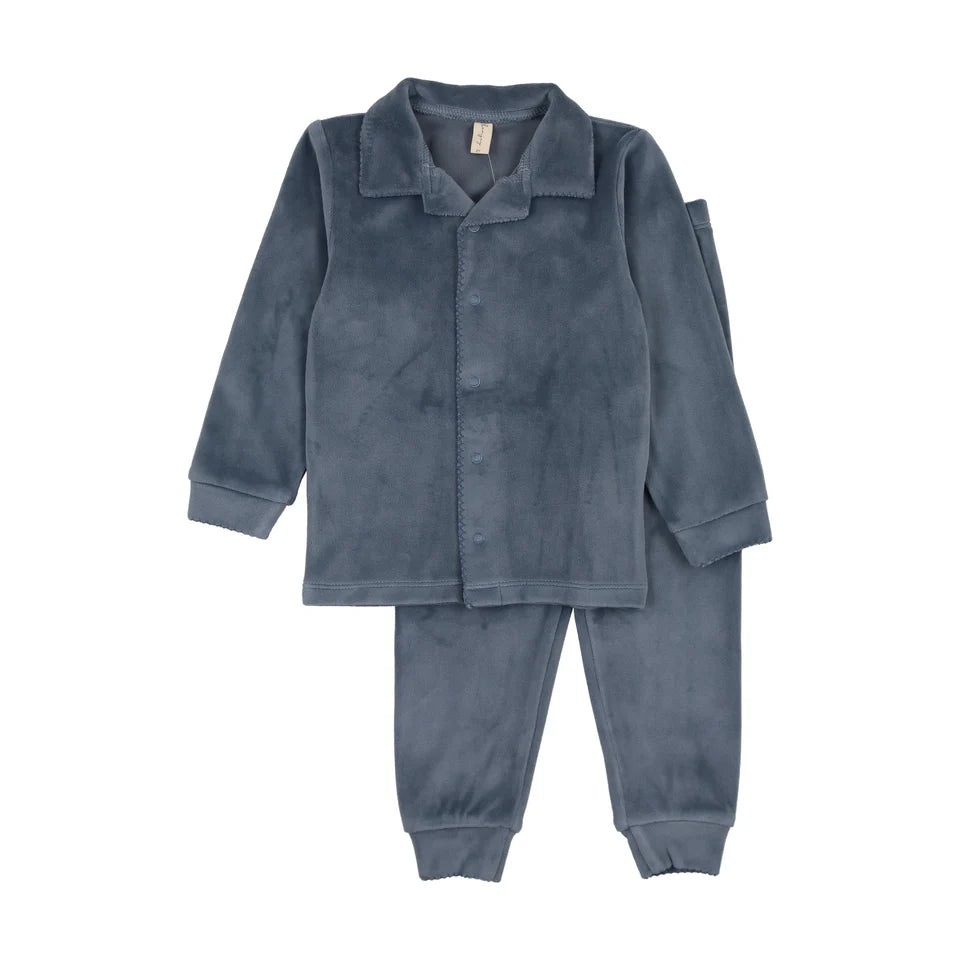 Bonjoy Velour Scalloped Collar Grandpa Pajamas - FW25 -