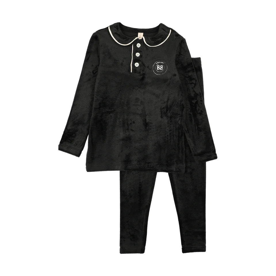 Bonjoy Velour Collar Emblem Pajamas - FW25 -