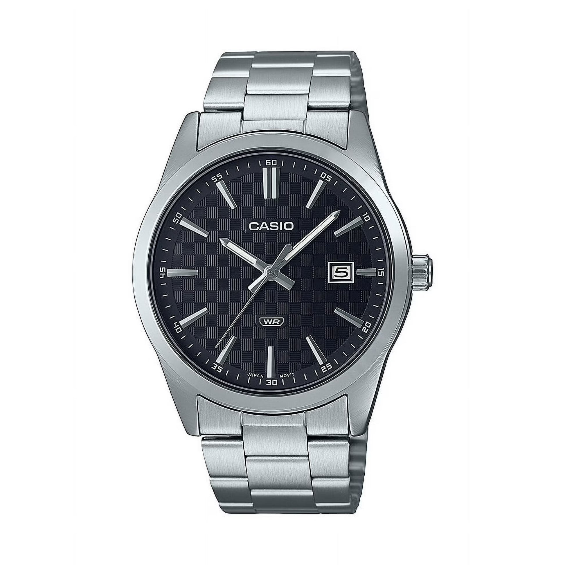 Casio Mens Checkerboard Face Watch W/ Roman Numerals & Date  -