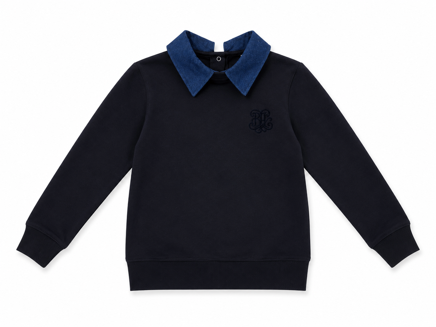 Jolie Enfants Chambray Collar Sweatshirt - FB3163 - FW26 -