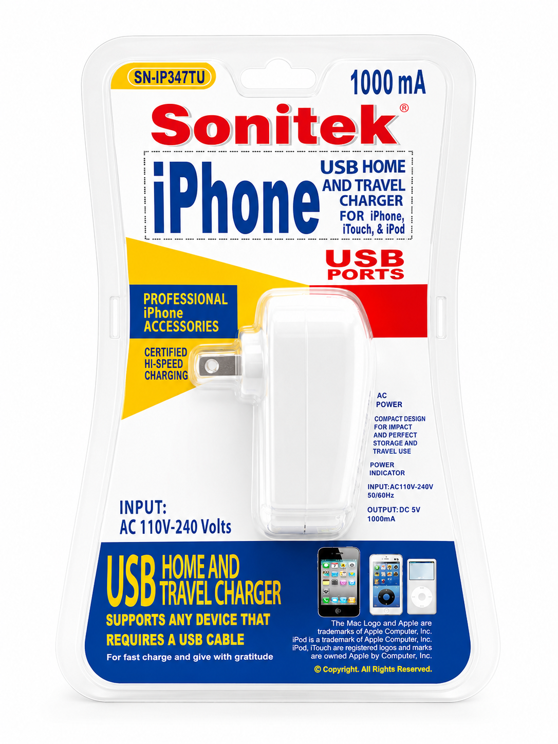 Sonitek Home & Travel USB Charger