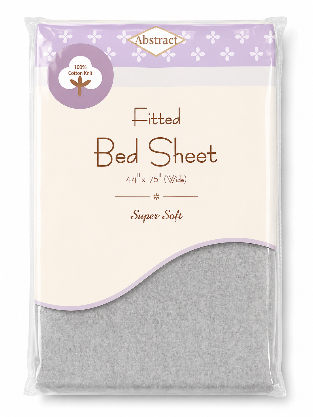 Abstract 100% Cotton Knit Fitted Bed Sheet -
