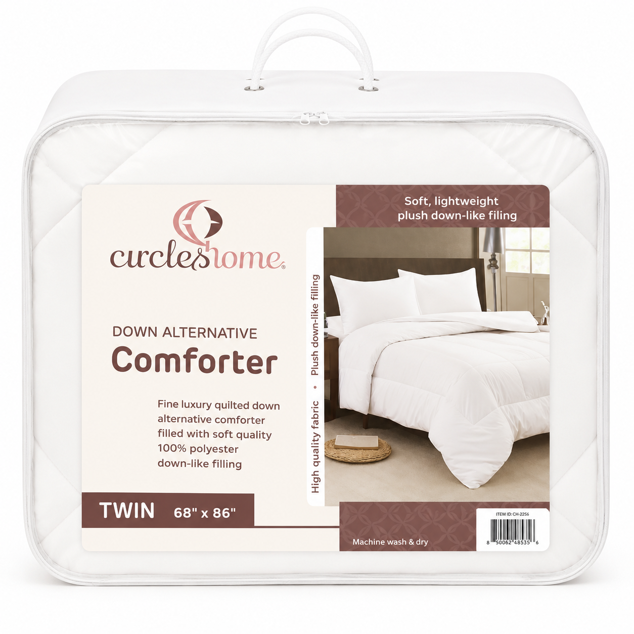 Circles Home Twin Size Comforter - Down Alternative Fill
