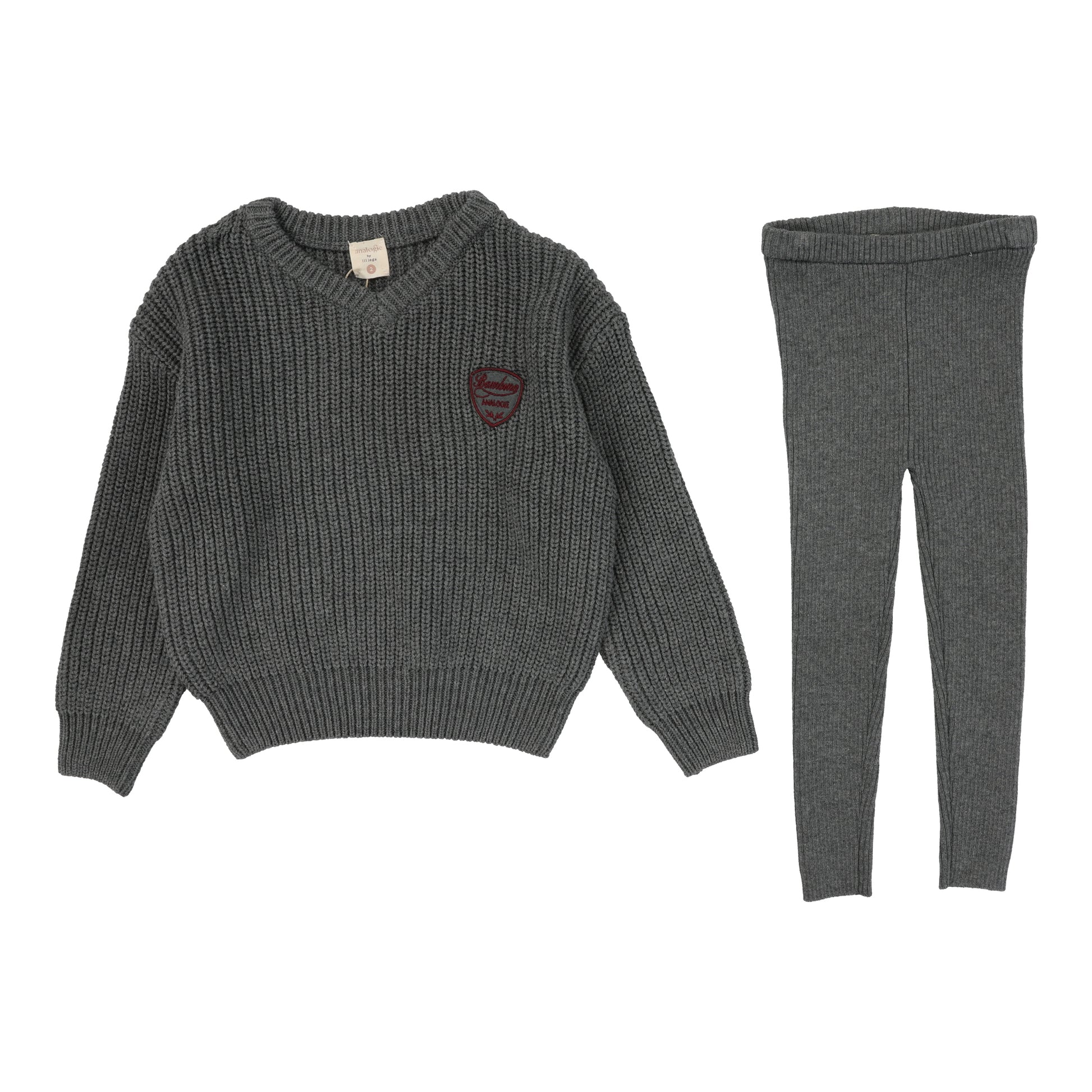 Analogie Knit V-Neck Toddler Set - FW25 -