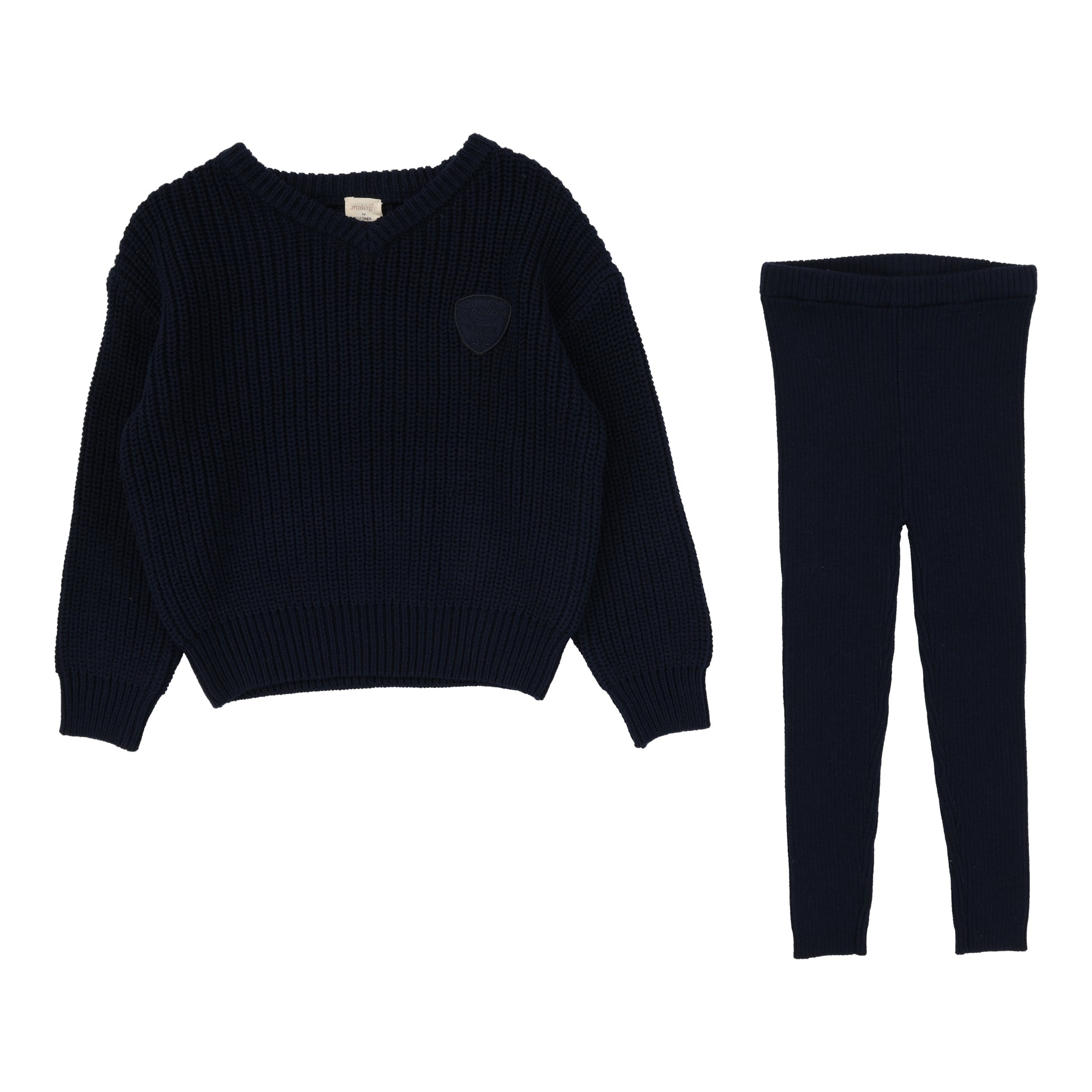 Analogie Knit V-Neck Toddler Set - FW25 -