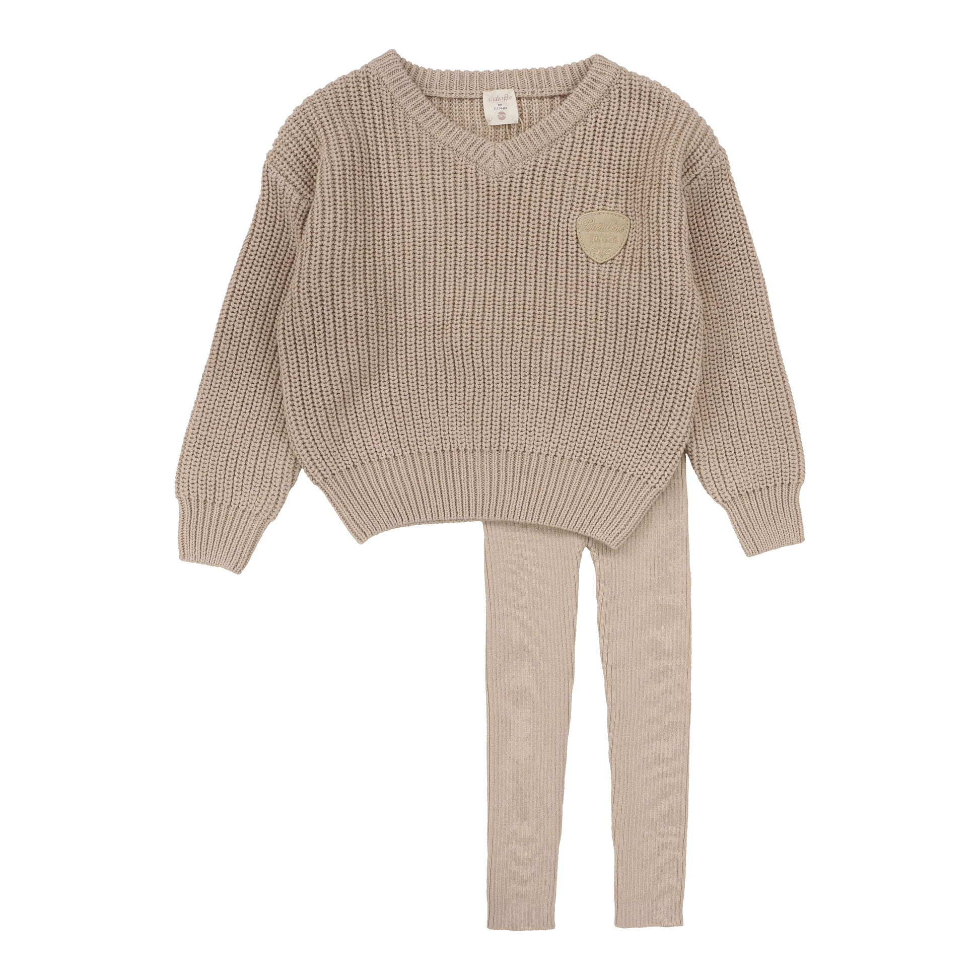Analogie Knit V-Neck Toddler Set - FW25 -
