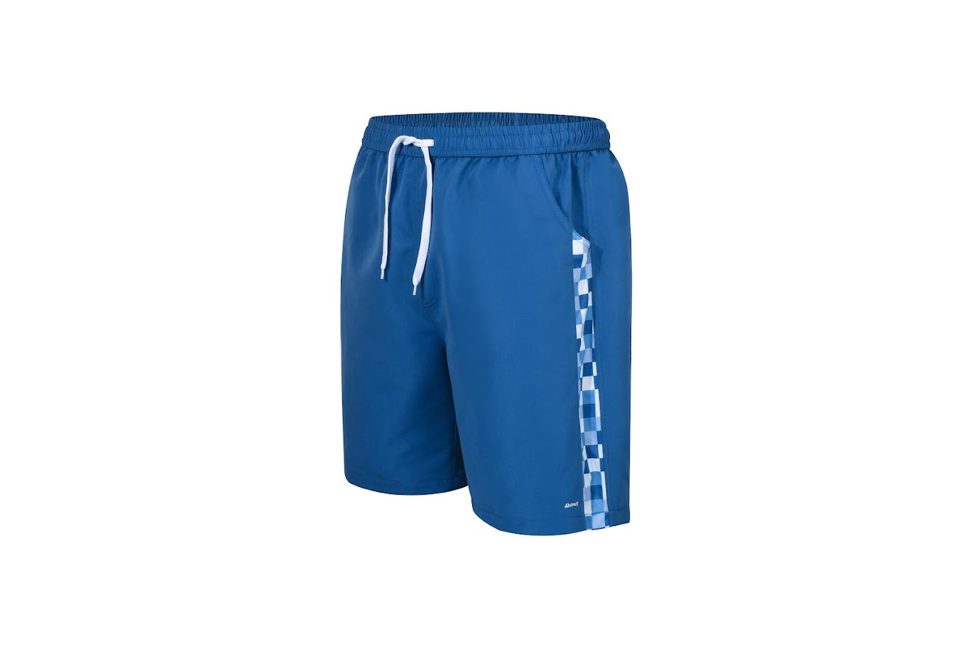 Abstract Mens Swim Pants - Blue Checkered -